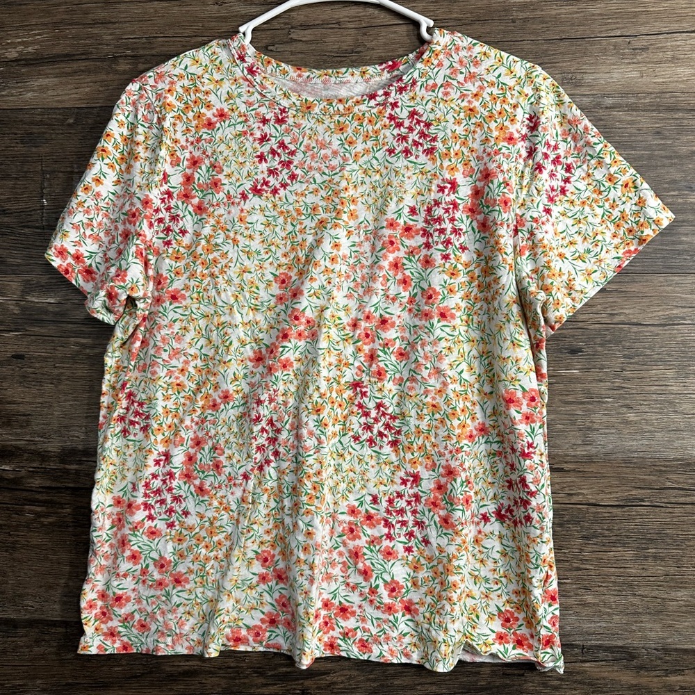 Old Navy Floral Short Sleeve Tee - Multicolor